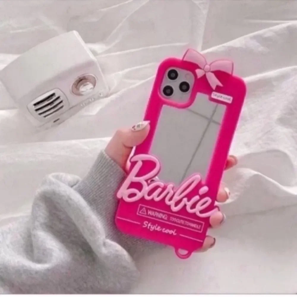 New Pink Barbie The movie Inspired Mirror Phone Case For iPhone Pro Max 13/14